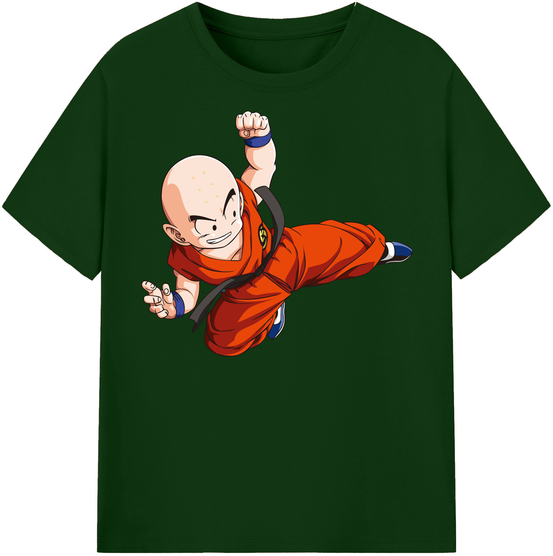 （画像用） ドラゴンボール クリリン DRAGON BALL krillin 綿100％半袖Tシャツ（フロントプリント）